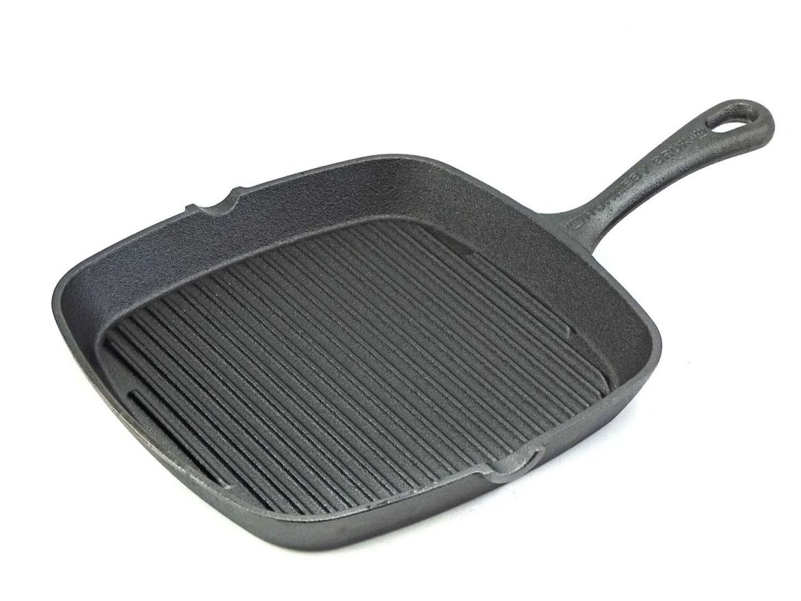 RONNEBY BRUK RONDO Mini-Gusseisen-Grillpfanne – 22 x 22 cm, vorgebrannt und sofort einsatzbereit